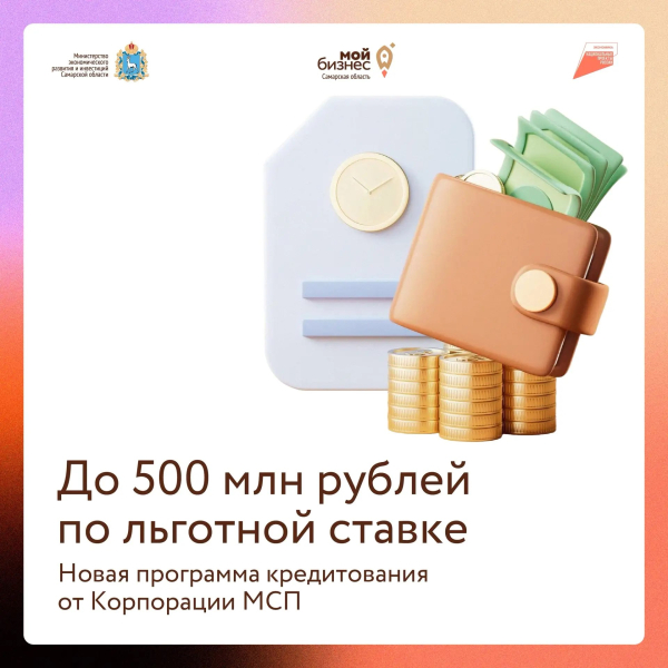 Малый и средний бизнес Самарской области может привлечь до 500 млн рублей по новой госпрограмме